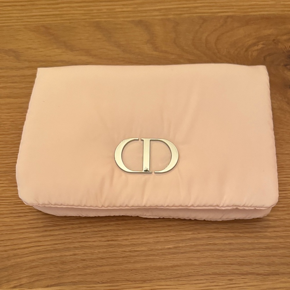 Dior Soft Pink Clutch with Silver Logo